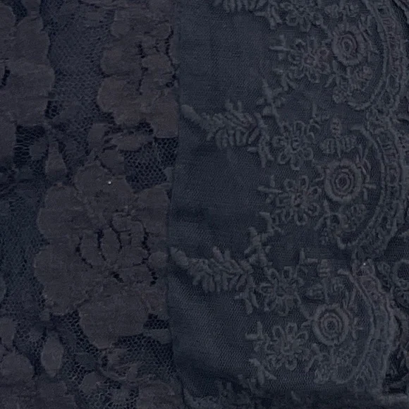 Boho babydoll Y2K milkmaid black lace tunic mini dress - Picture 5 of 5